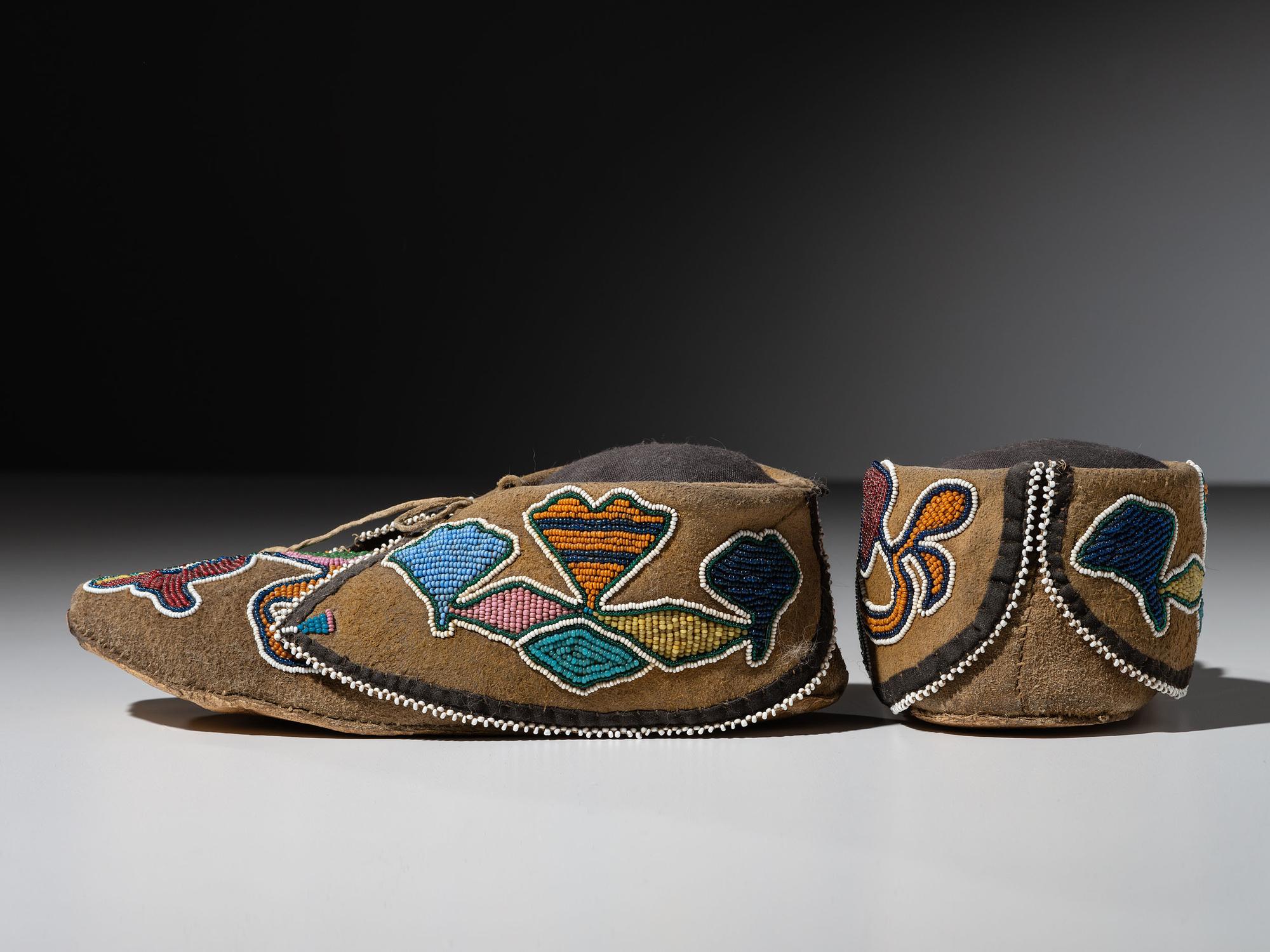Prairie Beaded Hide Moccasins