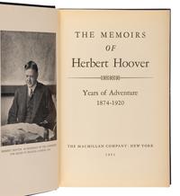 [HOOVER, Herbert (1874-1964)]. A group of 8 works by and relating to Herbert Hoover, including:
