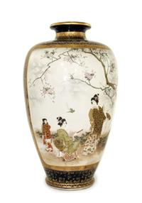 A Satsuma Vase Height 18 1/2 inches. — MEIJI PERIOD (1868-1912)