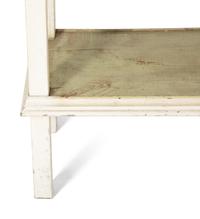 A Shell Inlaid and Painted Two-Tiered Accent Table