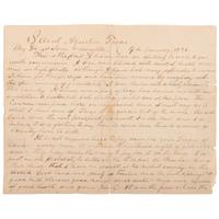 David Crockett's " Garden Spot of the World " Letter, Period Manuscript Copy Descended Directly in the Crockett Family