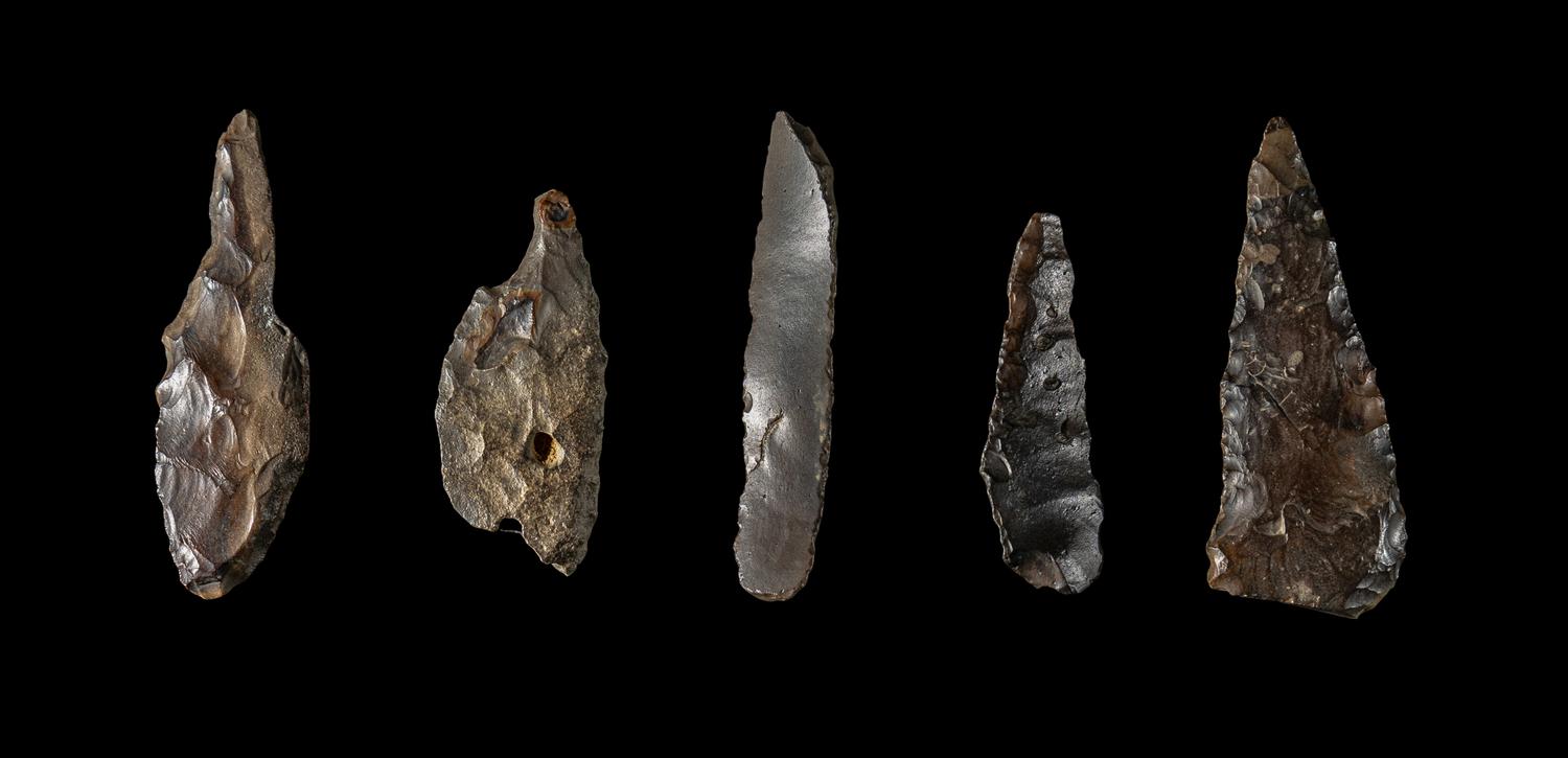 Five Neolithic Flint Blades