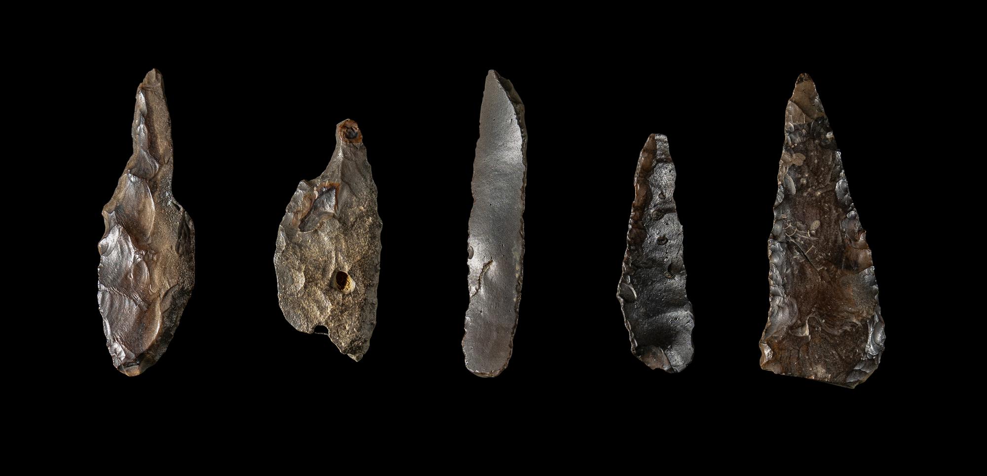 Five Neolithic Flint Blades