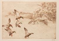 Three Prints: Inviting Pond , edition 33/100; Teal Afloat , edition 11/100; Mallard Afloat , edition 90/100