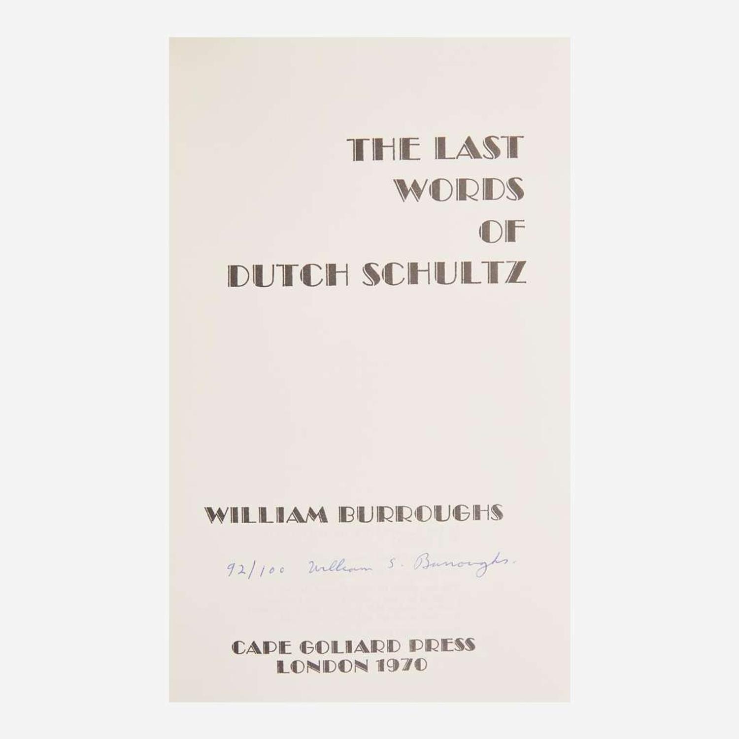 [Counter-Culture] Burroughs, William S. Group of 15 Titles, Including 8 Signed