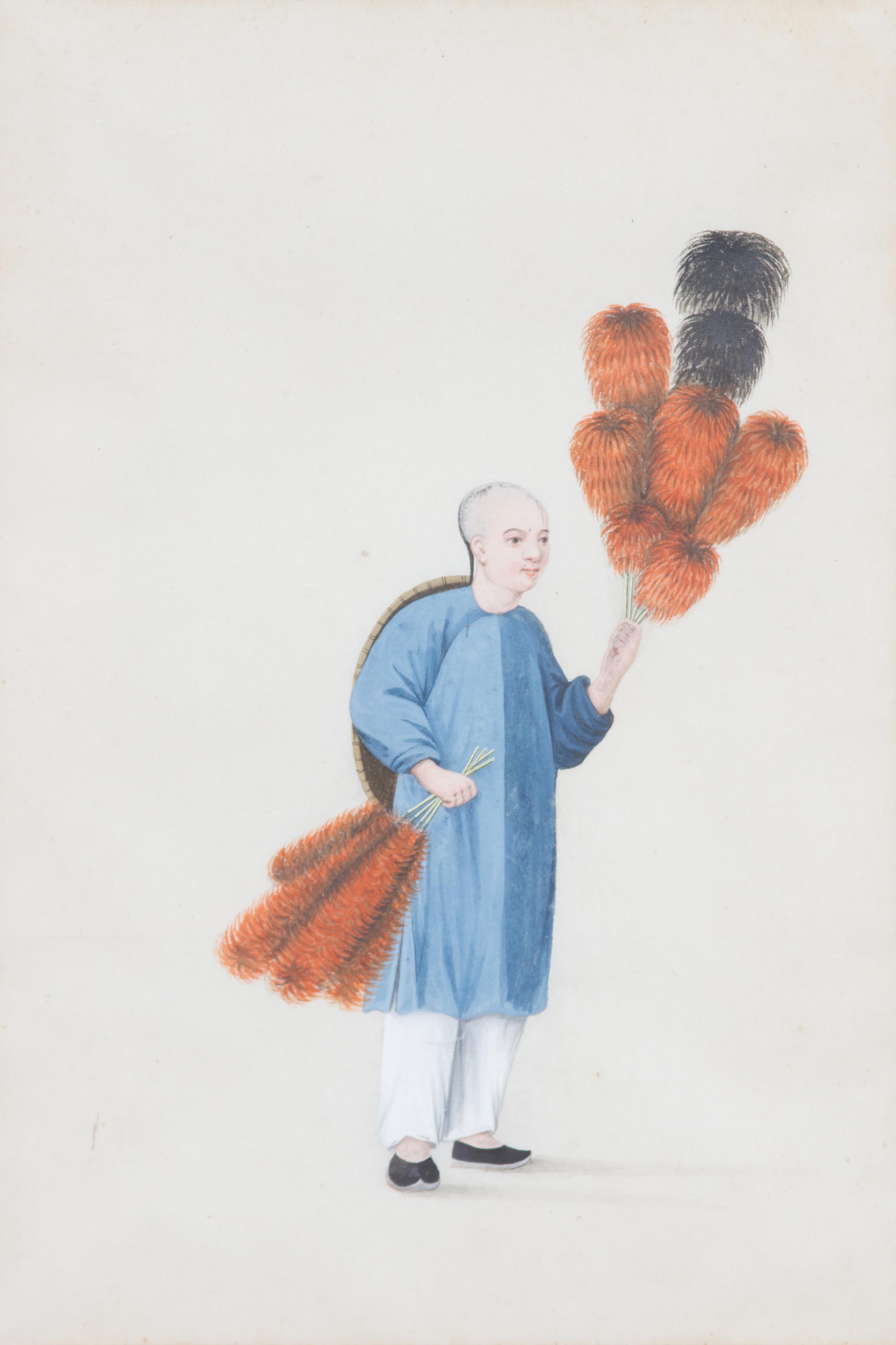 Chinese School, (19th Century), A Set of Six Works Depicting Craftsmen