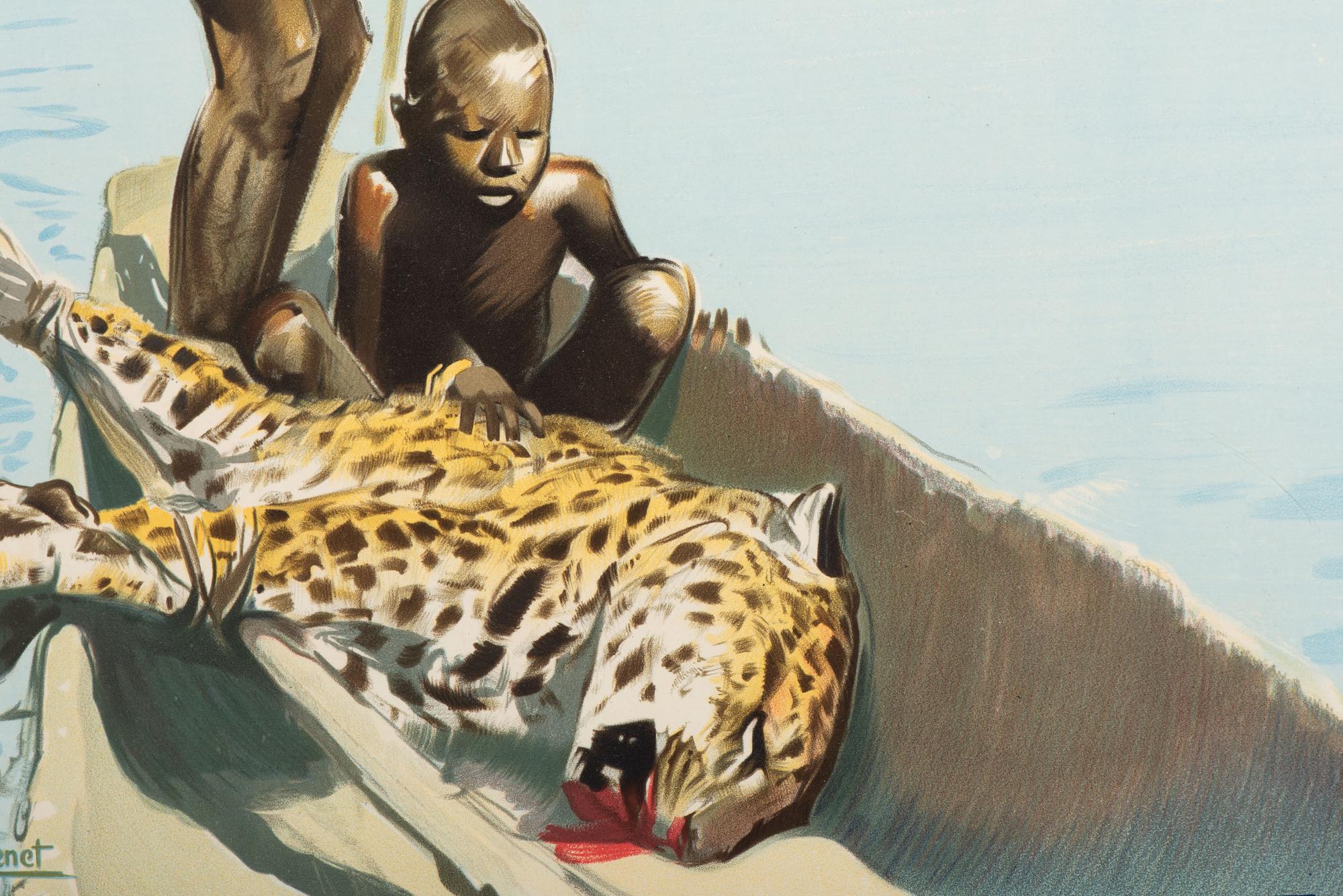 [TRAVEL]. BRENET, Albert, artist. Air France / Afrique Occidentale . Paris: Perceval, 1950.