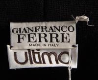 A Gianfranco Ferre Black Wool Coat, Size 40.