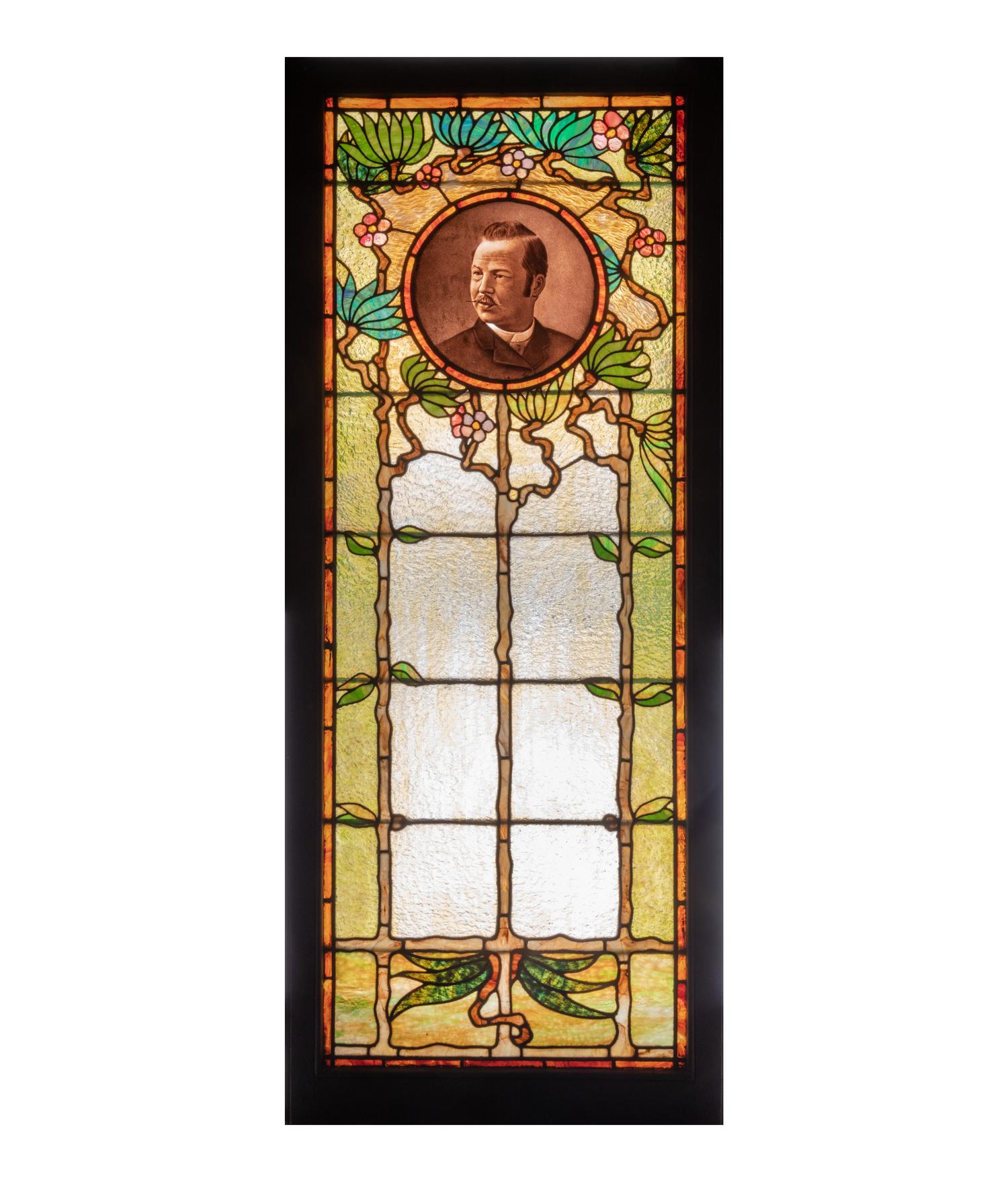 Two Leo P. Frohe Stained Glass Panels