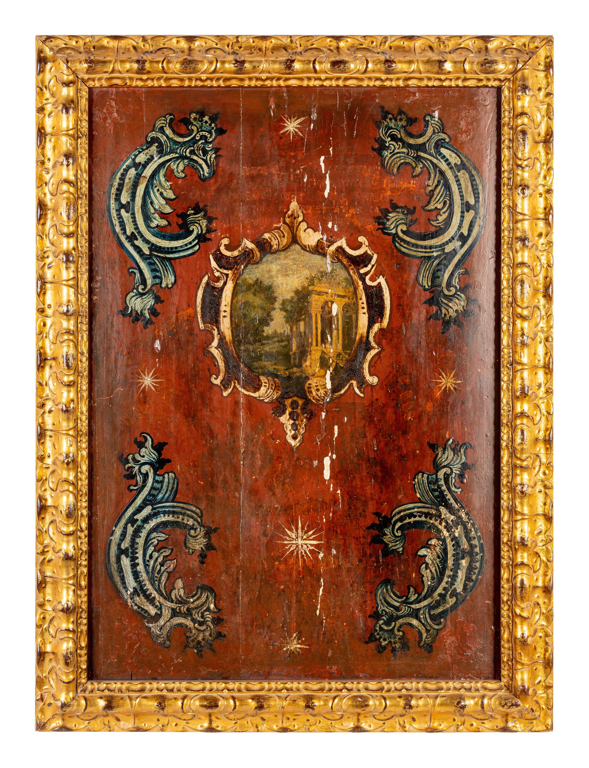 A Set of Four Italian Painted Panels
