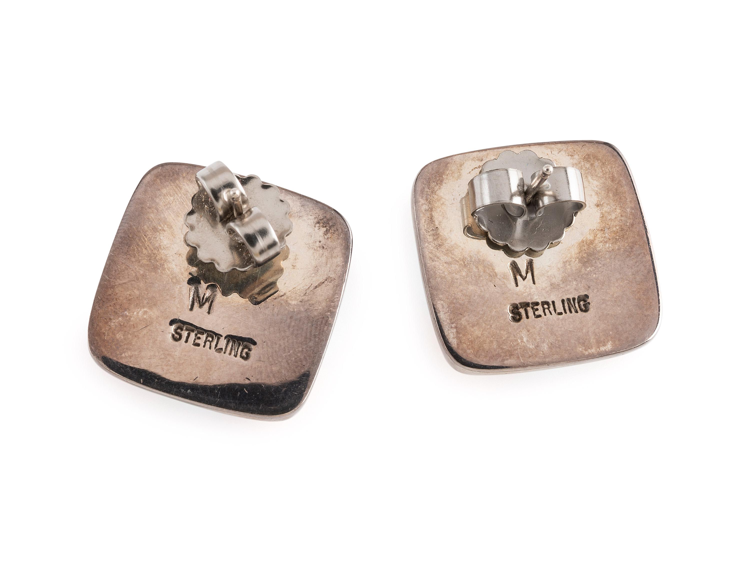 Group of Pueblo and Zuni Inlaid Earrings
