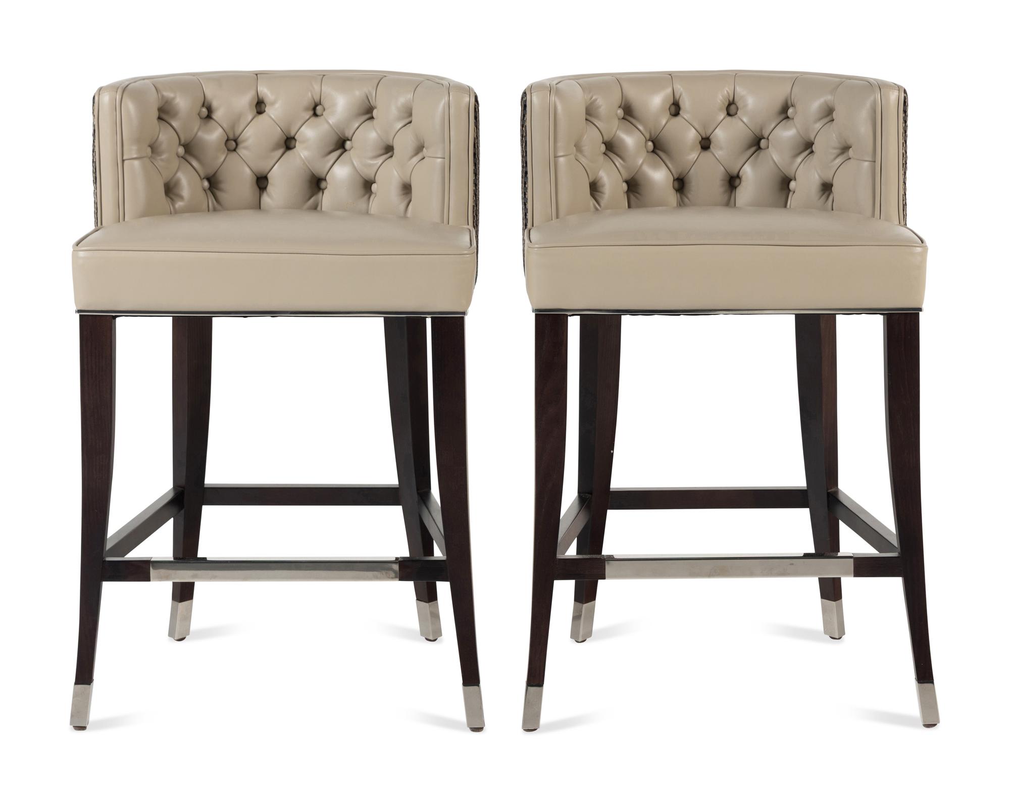A Pair of Brabbu Bourbon Counter Stools