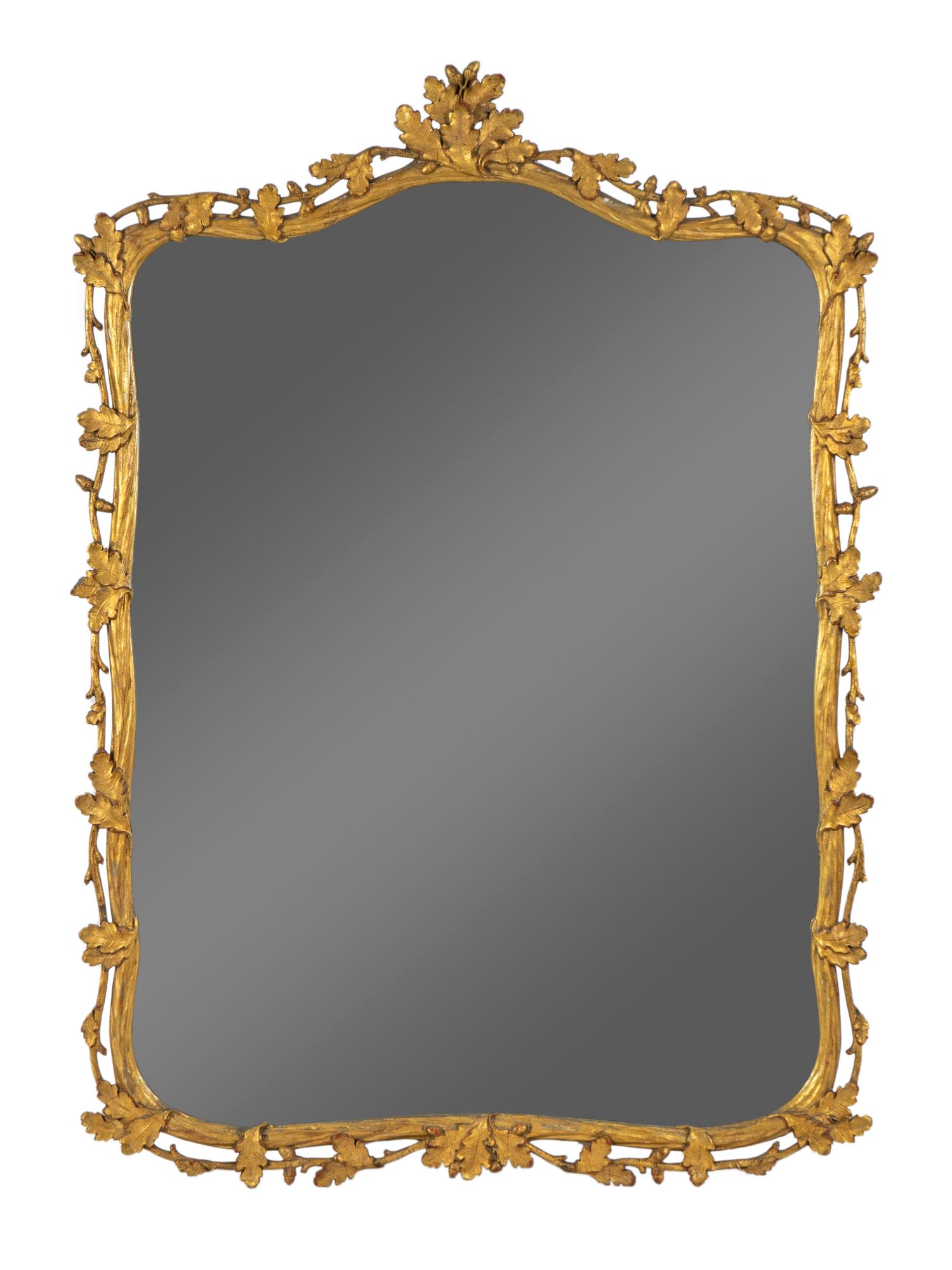 A George II Style Carved Giltwood Mirror — 19TH CENTURY