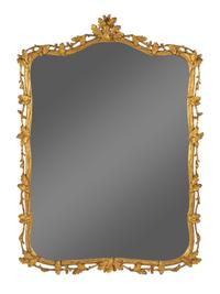 A George II Style Carved Giltwood Mirror — 19TH CENTURY