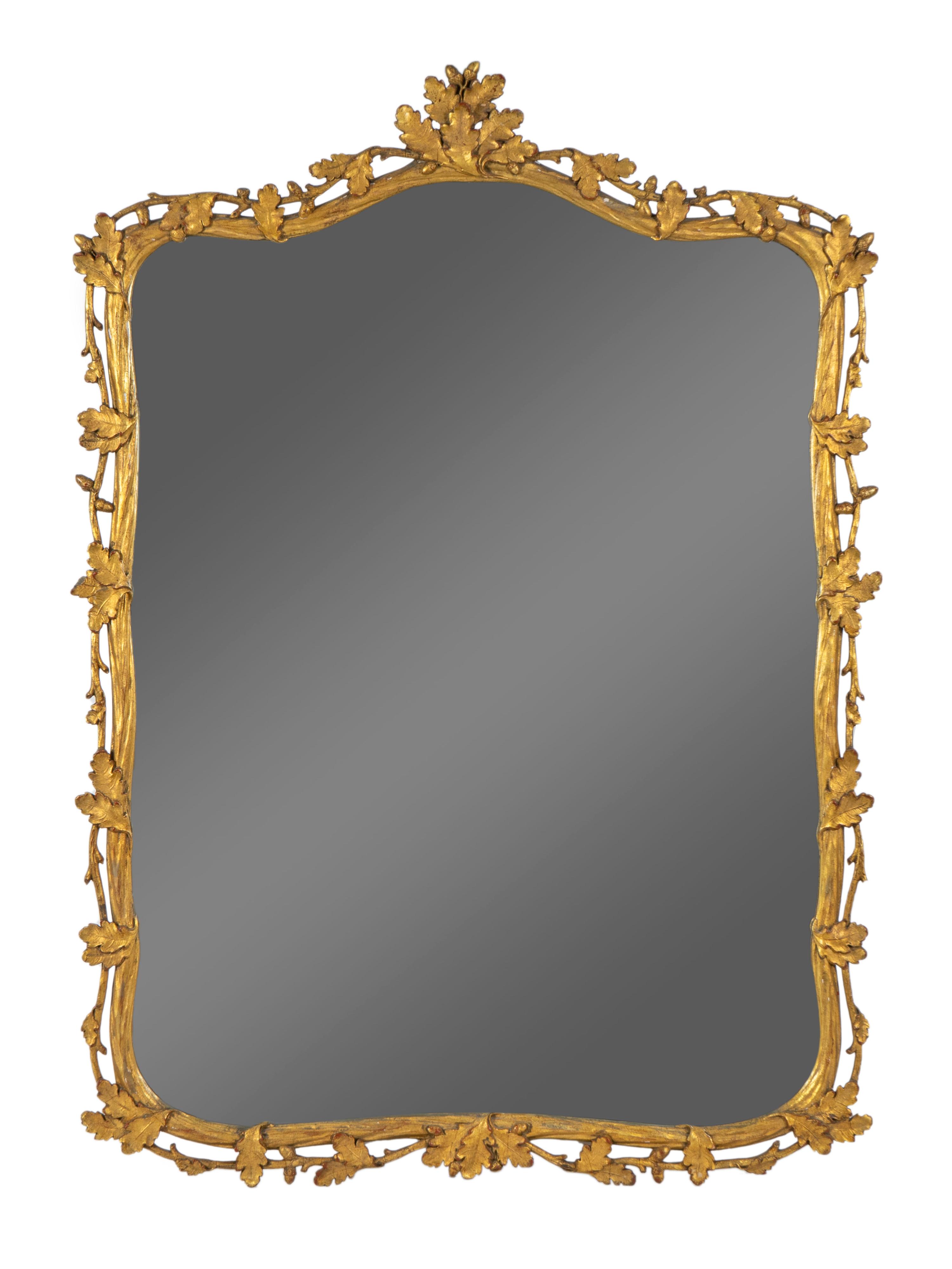 A George II Style Carved Giltwood Mirror — 19TH CENTURY