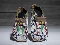 Sioux Beaded Hide Moccasins