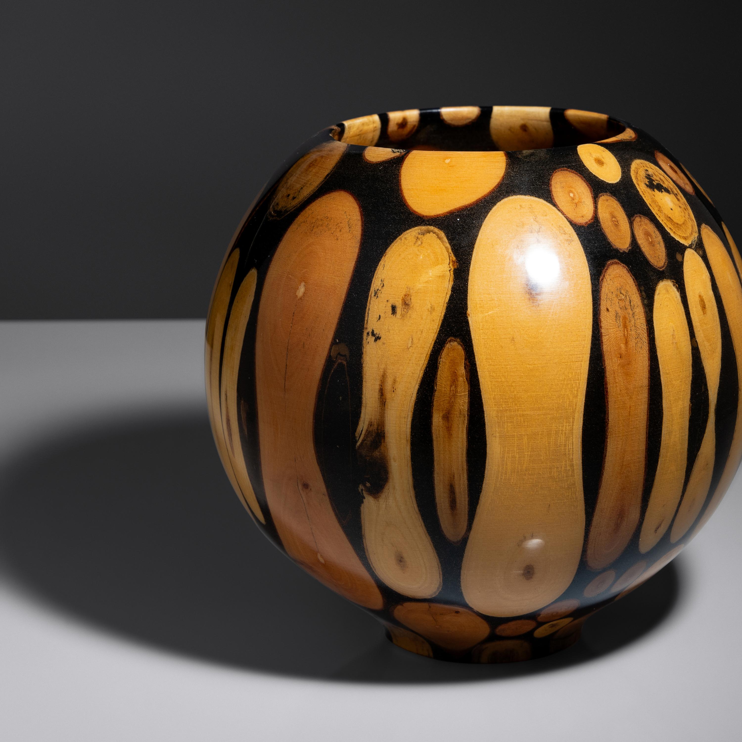 Bundled Mosaic wood vessel, 2000