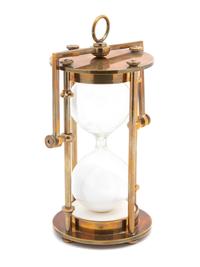 An English Brass and Glass Gimbaled Hour Glass — 19TH CENTURY