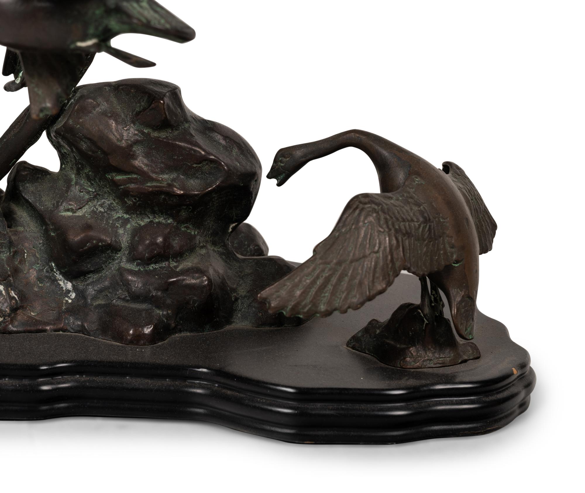 A Bronze Group of Flying Geese