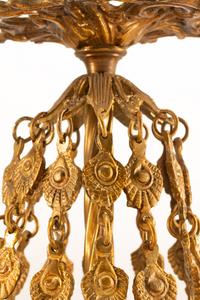 A French Gilt Bronze and Colored Glass Lantern