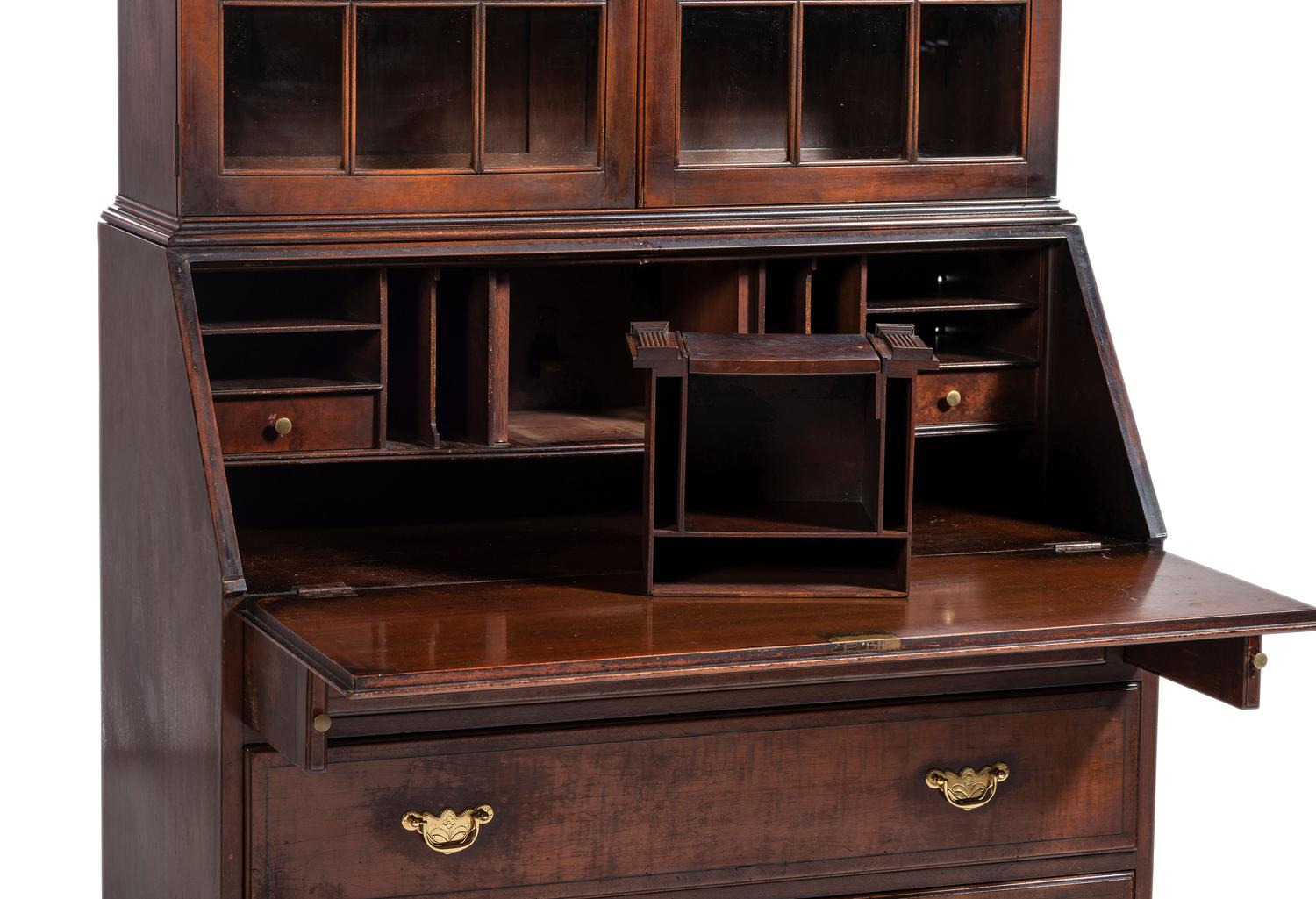 A Federal Style Mahogany Secretary Bookcase
