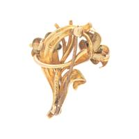 Art Nouveau, Three Enamel and Yellow Gold Brooches