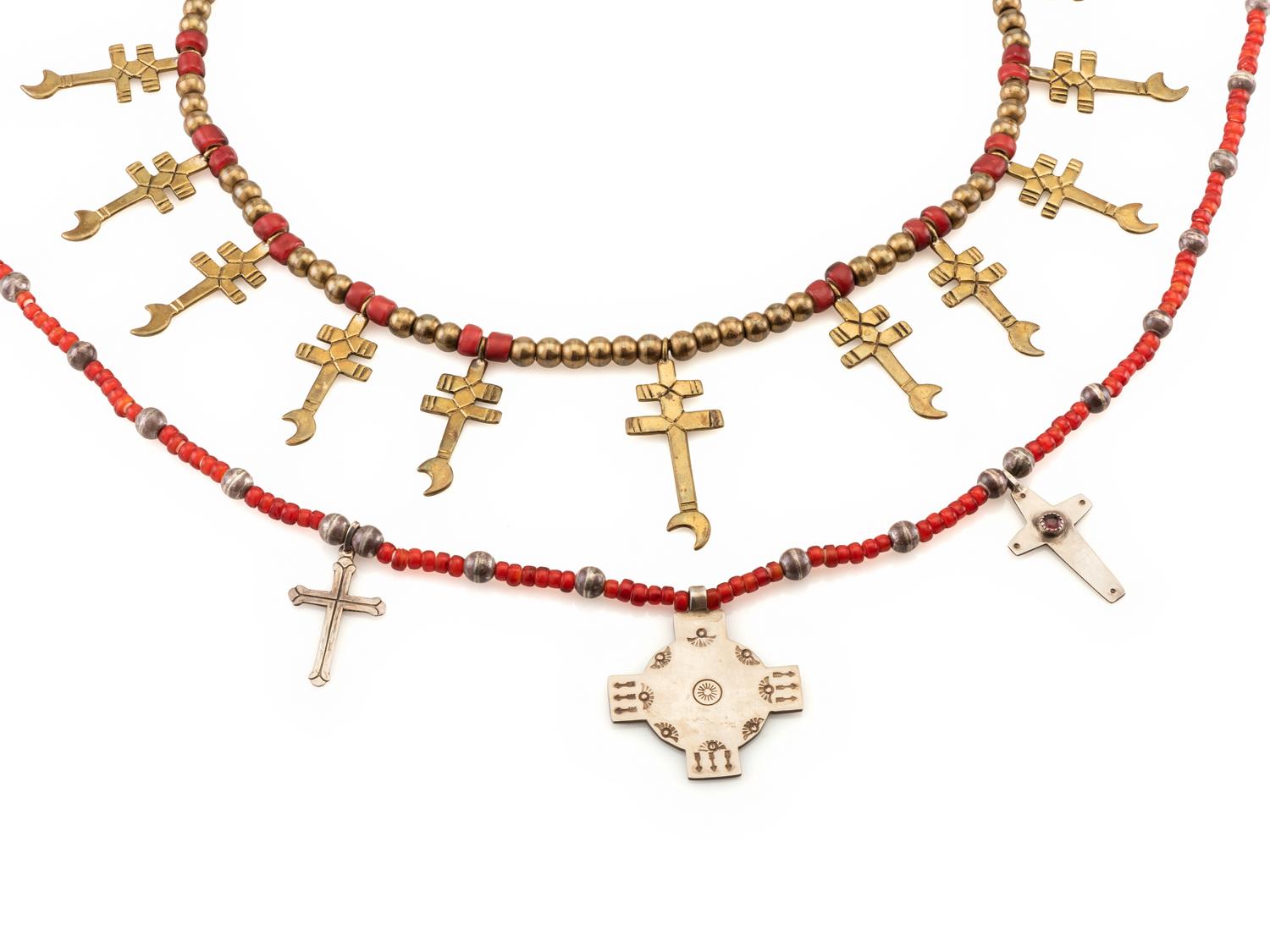 Pair of Southwestern Cross Necklaces