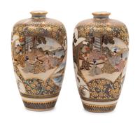A Pair of Japanese Satsuma Vases