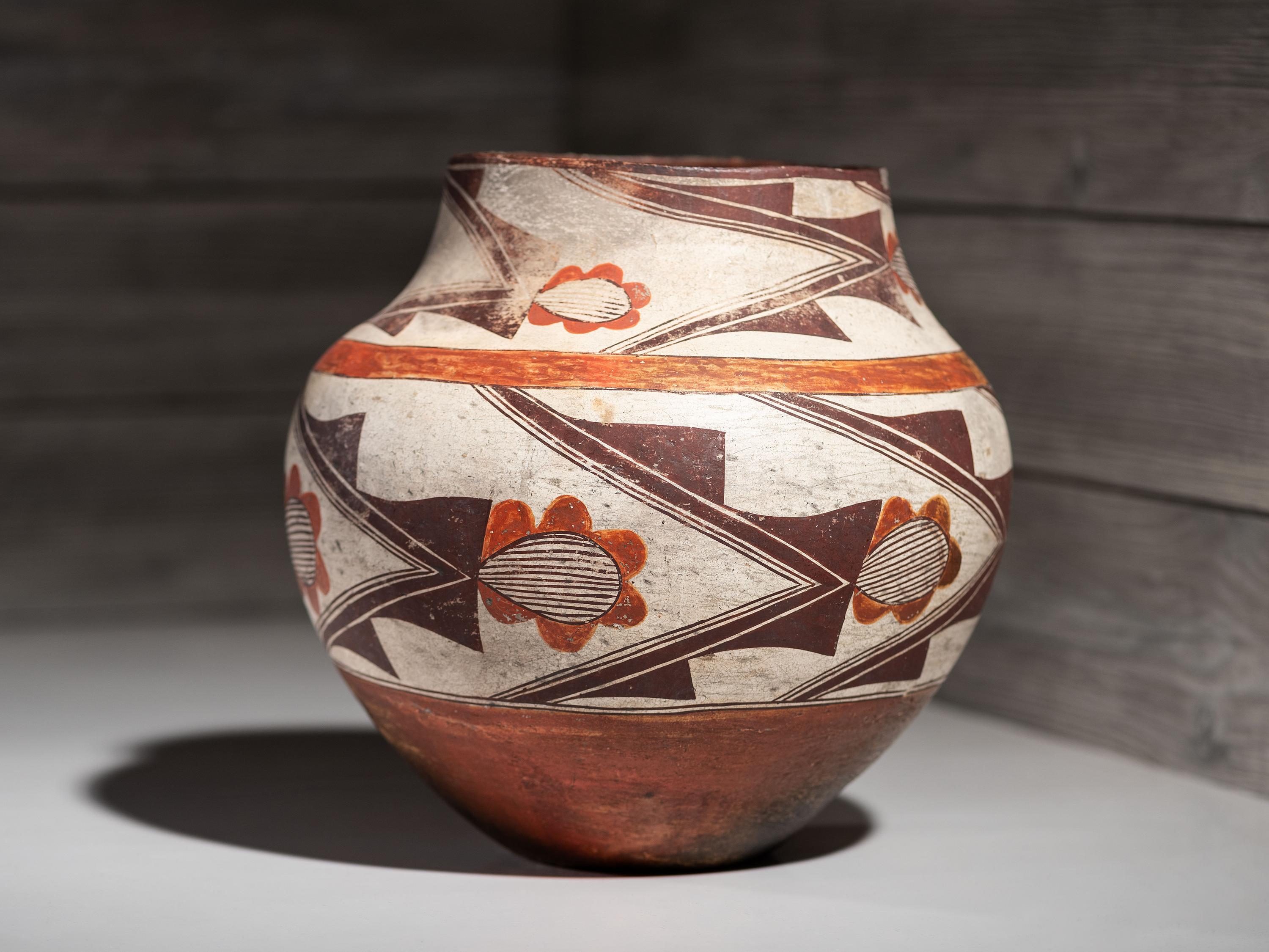 Laguna Polychrome Pottery Jar