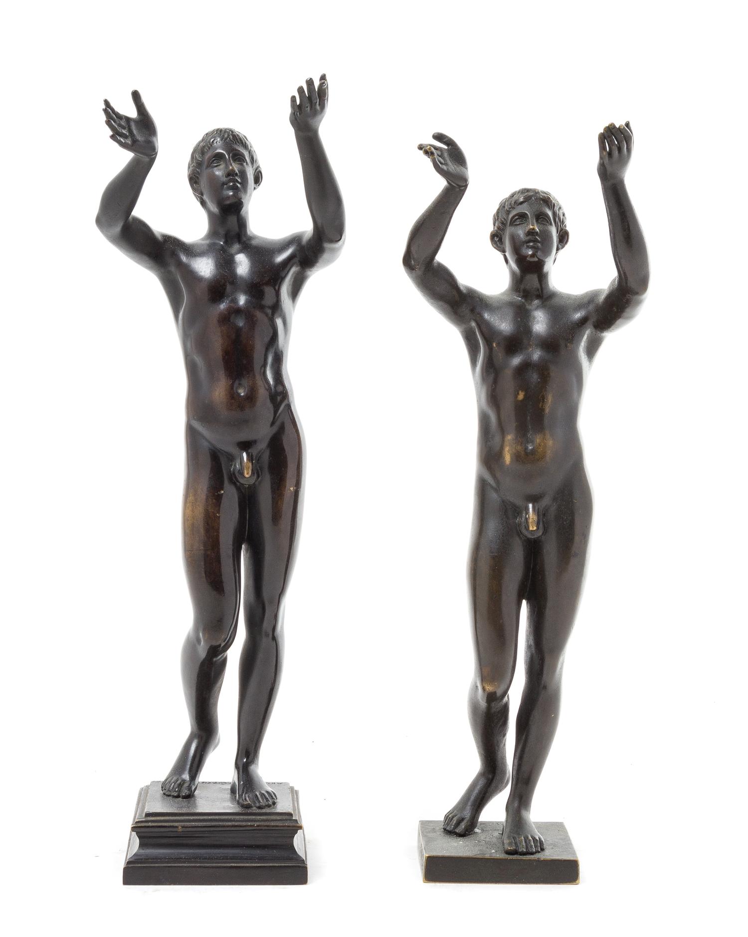 A German Bronze Figure Height 11 3/4 inches. — CAST BY AKTIEN GESELLSCHAFT GLADENBECK, BERLIN