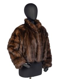 Galanos Cropped Sable Jacket