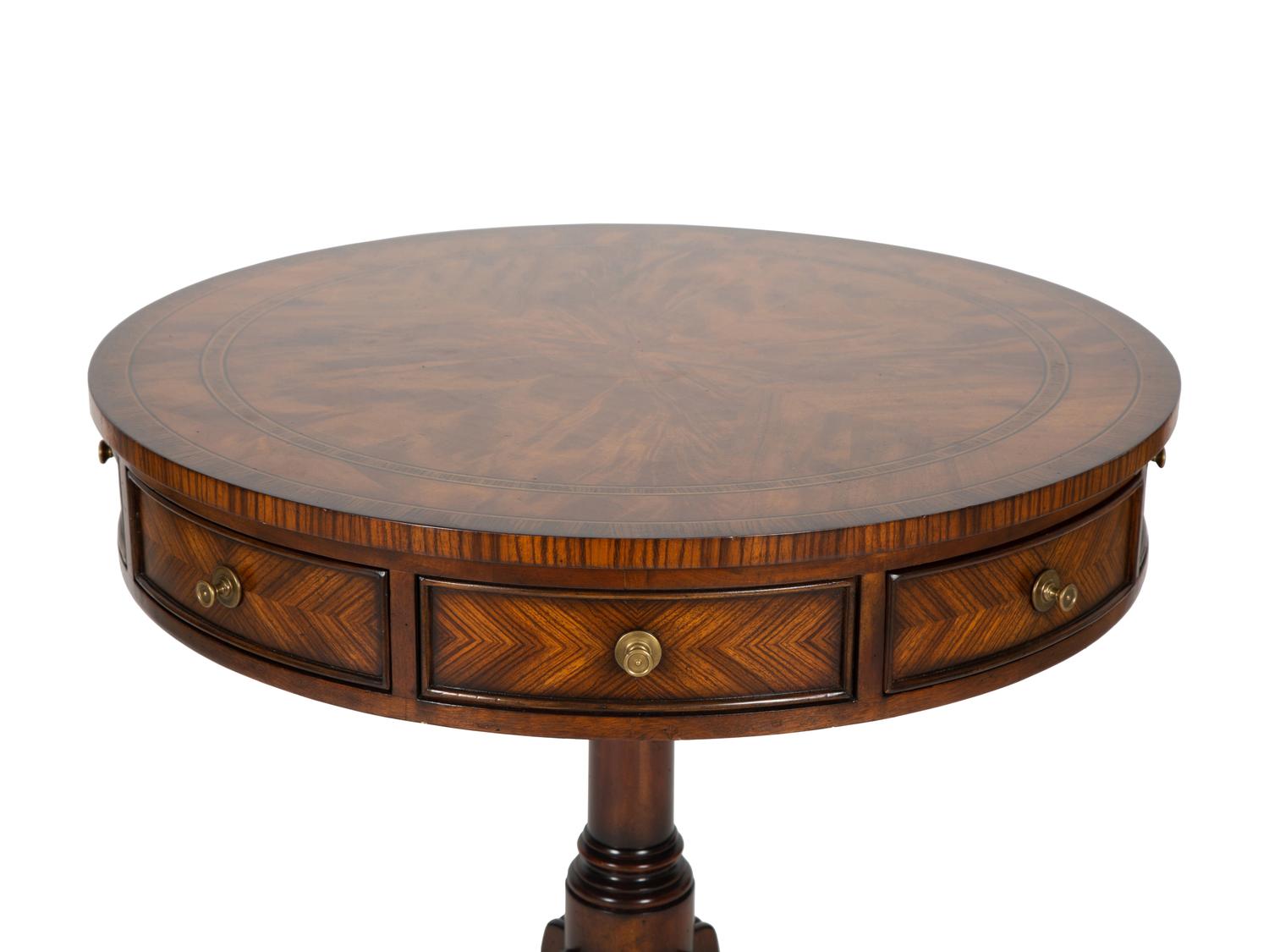 A Regency Style Mahogany Drum Table