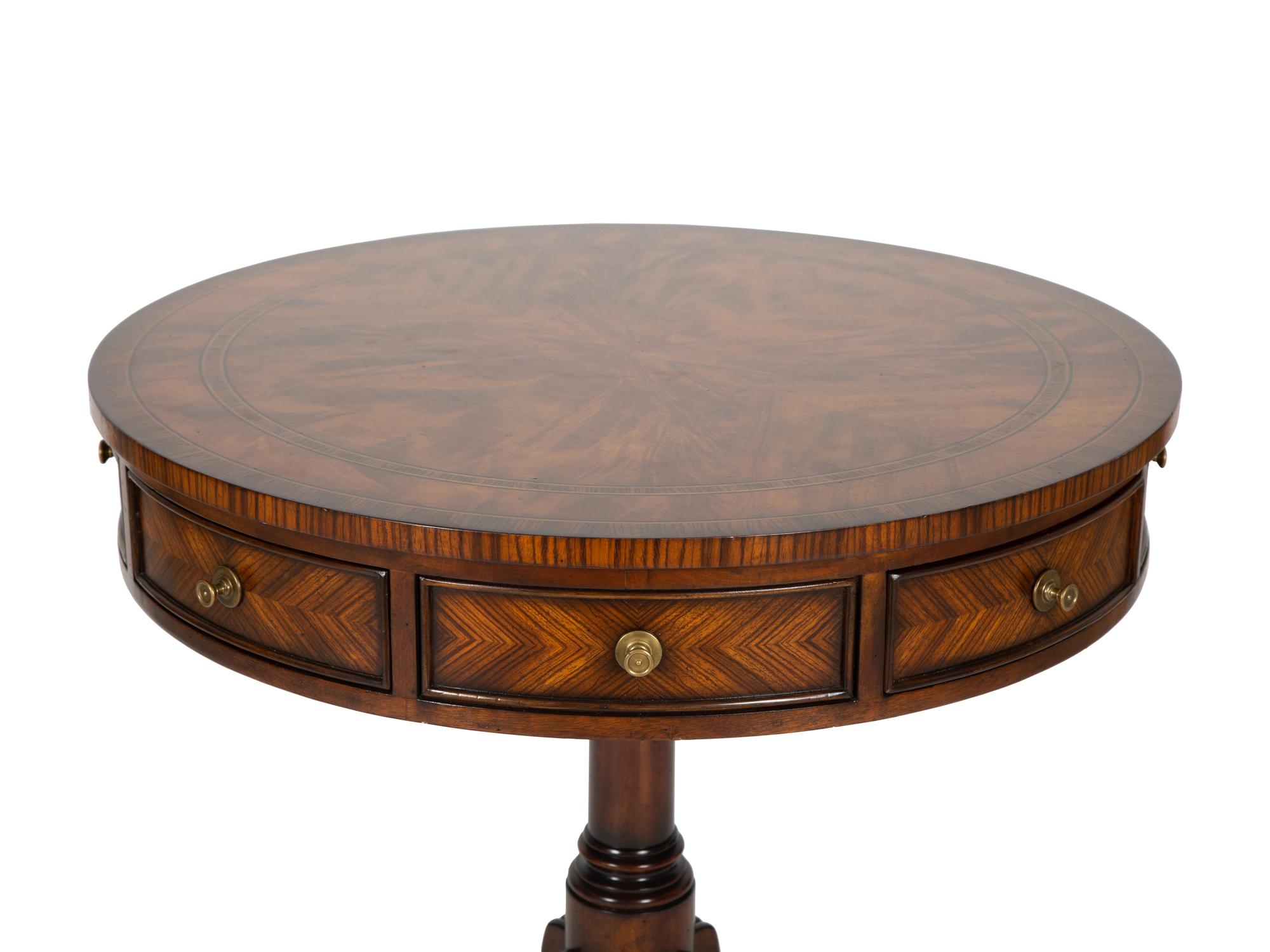 A Regency Style Mahogany Drum Table