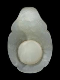 A Chinese White Jade 'Chilong' Belt Hook