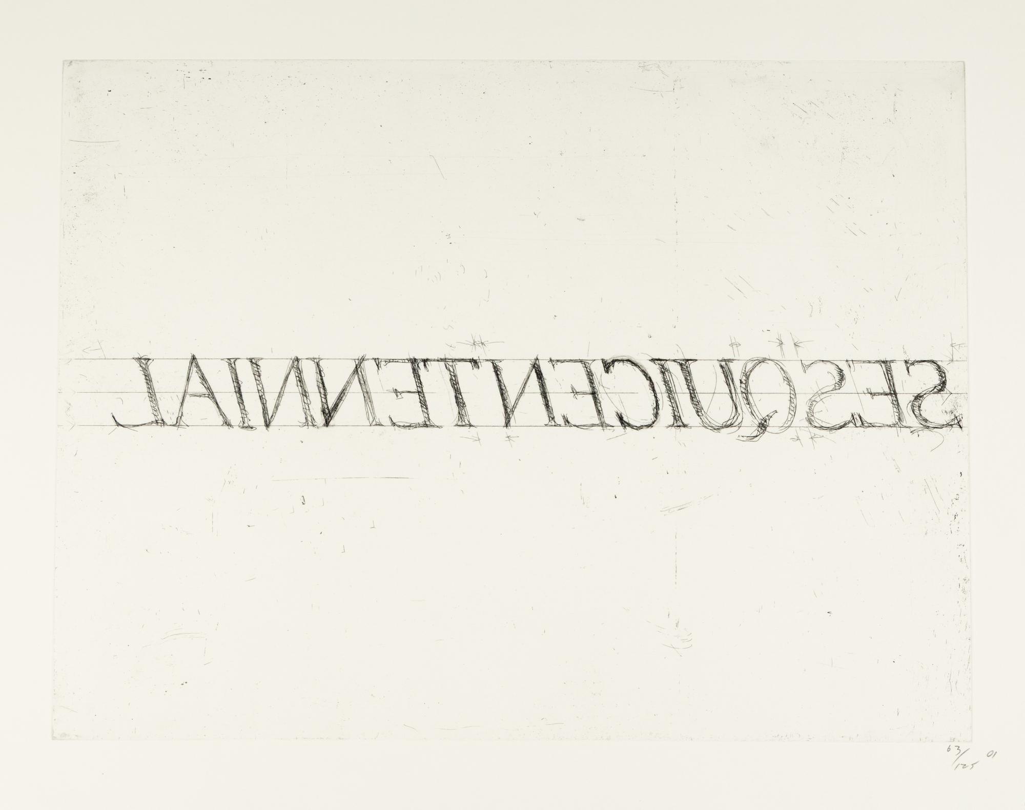 Bruce Nauman (American, b. 1941) — tcejorP lainnetneciuqseS nisnocsiW (triptych) (from the Wisconsin Sesquicentennial Portfolio ), 2001