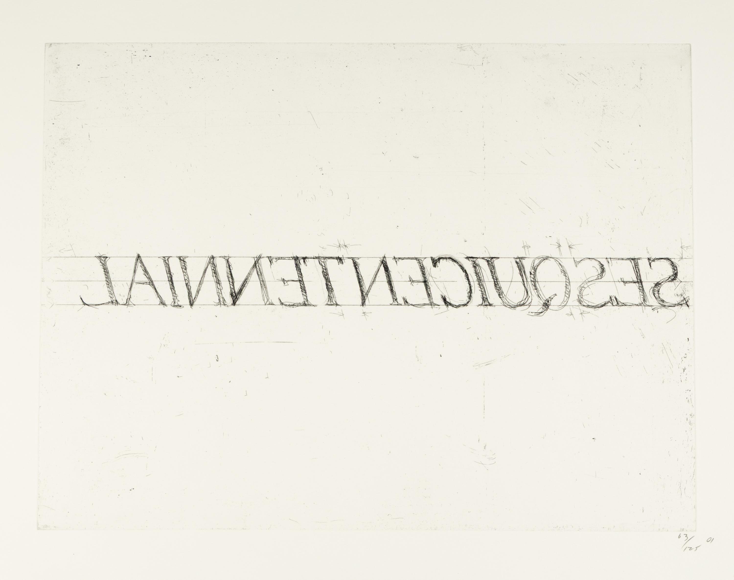 Bruce Nauman (American, b. 1941) — tcejorP lainnetneciuqseS nisnocsiW (triptych) (from the Wisconsin Sesquicentennial Portfolio ), 2001