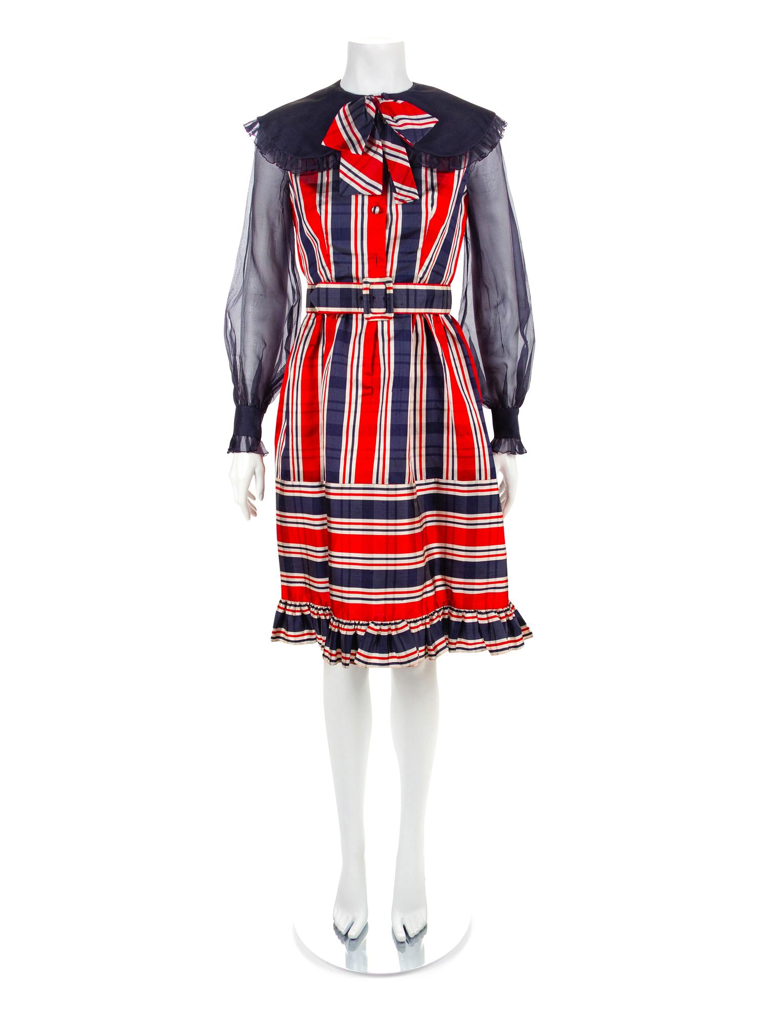 Oscar de la Renta Dress with Belt, 1980-90s