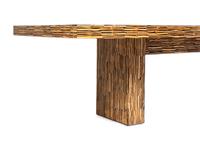 An R and Y Agousti Bamboo and Resin Veneered Dining Table