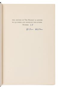 FAULKNER, William (1897-1962). [The Snopes trilogy]. The Hamlet . 1940. -- The Town . 1957. -- The Mansion . 1959. New York: Random House.