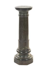 A Continental Marble Pedestal, Height 41 3/4 inches.
