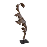 A Wrought Iron Leaf Fragment from the Estate of Jose Thenee 6" W x 4" D x 20" H — Argentina, 20th Century