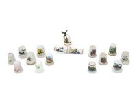 Sixteen Porcelain Thimbles