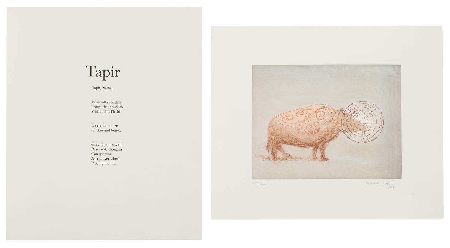 Leonora Carrington (British/Mexican, 1917-2011) — Snake; Tapir (2 works), 1998