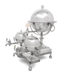 A English Silver-Plate Coffee and Tea Machine