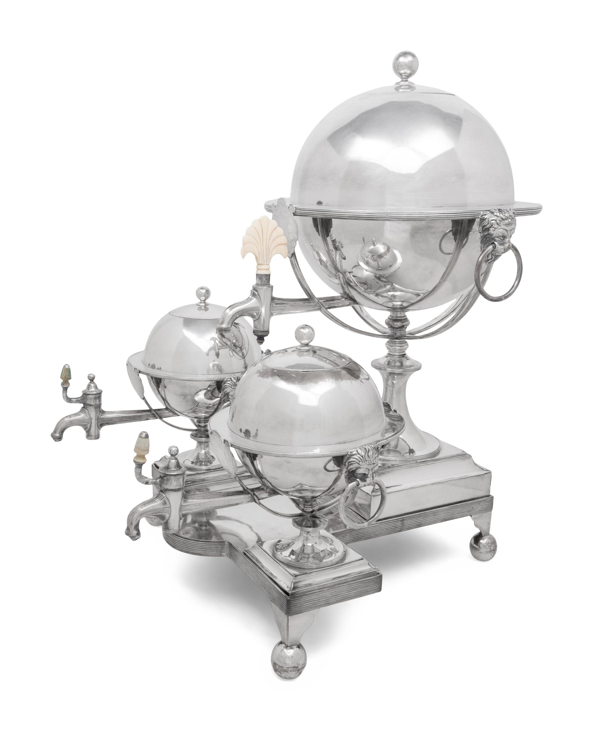 A English Silver-Plate Coffee and Tea Machine