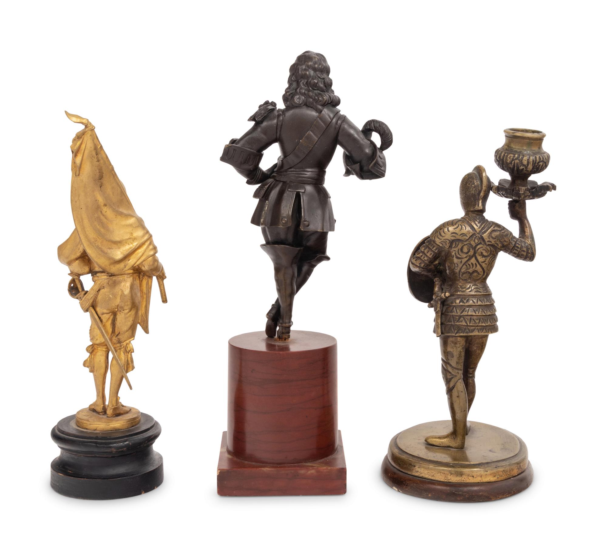 Three Continental Bronze Figures