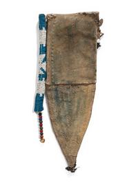 Ute Beaded Buffalo Hide Tail Bag, with Side Case