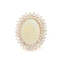 OPAL AND DIAMOND RING