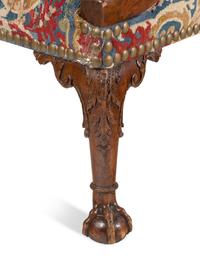 A George II Carved Walnut Library Chair
