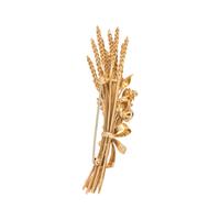 YELLOW GOLD, MULTIGEM AND DIAMOND BROOCH